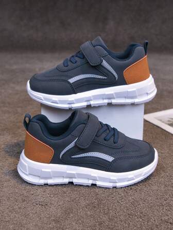 Lädersneakers för flickor, halkfria, lämpliga för grundskoleelever, vår och höst