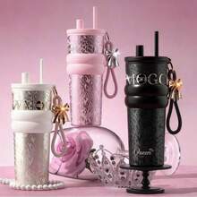 1pc High Beauty Insulated Cold Cup 316 Stainless Steel Tea Cup Outdoor Car Straw Water Cup Coffee Cup