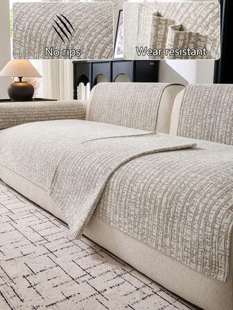1 pièce Housse de coussin de canapé toutes saisons, coussin de siège de canapé minimaliste moderne antidérapant, housse de canapé anti-poussière et lavable, décoration de chambre douce et résistante à la décoloration, protecteur adapté aux animaux de compagnie pour canapé en L et 1/2/3/4 places