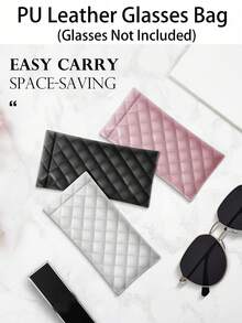 1 Bolsa portátil extruida para gafas, bolsa de gafas de sol de piel sintética suave, bolsa de almacenamiento para teléfono móvil y gafas, bolsa de almacenamiento multifuncional, color rosa - Multicolor - Ver 11