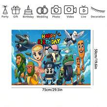 Tung Tung Tung Sahur Tralalo Italian Brainrot Birthday Party Background Decoration Supplies Photography Decor Backdrop Kid Gift - Multicolor - View 9