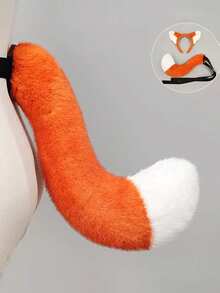 1件套尼克狐狸耳朵头箍和尾巴套装，表演道具，节日动物头饰，狐狸主题化装舞会 - 彩色 - 查看 7