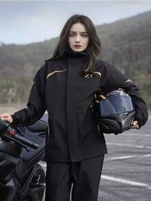 Fashionable Raincoat, Waterproof Windproof Rainsuit, Full-Body Thickened Raincoat And Pants Set, Unisex Raincoat, Reflective Design For Night, Abrasion-Resistant Rain Poncho, Multi-Functional Rainwear, Suitable For Cycling, Travel, Hiking, Camping, Fishing And Other Outdoor Activities, Raincoat, Motorcycle Riding Rainwear Insulation,Galentines,Puppy,Carnival,Party Decorations,Spring Summer Picks,Brides Maid Gifts,Room,Bedroom Decor,Beach,Travel,For Men,For Women,Vacation,Cute Stuff - Multicolor - View 12