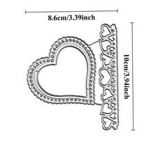 1 Set Heart Shaped Lace Metal Cutting Dies, DIY Scrapbooking Embossing Mold, Greeting Card Making Template, Suitable For Album Card, Handmade Card Craft Tools