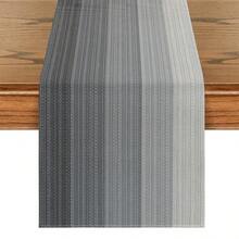 1pc Linen-Like Table Runner, Modern Living Room & Dining Table Mat, Washable, Suitable For Kitchen, Dining Table, Party, Wedding Decoration, Vintage Look, Applicable For Entryway, Family Gathering, Coffee Table, Living Room - Ink - View 12