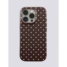 Funda De Teléfono Con Cobertura Total De TPU+PC Compatible Con Apple  17/16/15/14/13/12/11/promax/pro/plus, Y Compatible Con Samsung Galaxy S21/S22/S23/S24/S25/plus/ultra/FE/A03/A05/A06/A07/A13/A14/A15/A16/A17/A23/A25/A26/A32/A34/A35/A36/A52/A53/A54/A55/A56/A71/5G, Diseño De Lunares Blancos, Fundas Para Móviles Accesorios Decoraciones Navideñas Regalos - Marrón - Ver 5