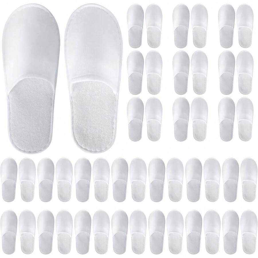15Pairs Disposable Slippers For Guests,Bulk Slippers For Hotel,Spa,Travel,Shoeless Home,Spa Slippers With Pouch,Non-Slip( Slippers For Guests