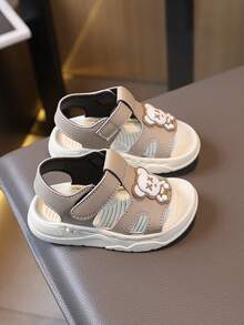 婴儿时尚凉鞋，男女通用休闲百搭橡胶软底婴幼儿鞋，适合春夏季节穿着 - 駝色 - 查看 6