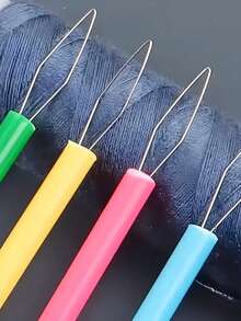 Kunststoff Nähnadel und Faden Führung - Nähmaschinen Faden Hilfsmittel, Perlen Werkzeuge, DIY Handgefertigter Schmuck Zubehör, Hilfsmittel für Senioren, Farbe zufällig