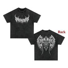 Camiseta de algodón pesado lavada para gimnasio, camiseta de entrenamiento, regalo deportivo, mercancía de gimnasia, ropa de calle, camiseta lavada vintage, camiseta de hiphop lavada, camisetas para hombres - Negro - Ver 6