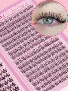 This Set Of 352 Clusters Of Segmented False Eyelashes Features 32 Rows Of Large-Capacity, Realistic, Voluminous, And Effortlessly Styled Lashes. Each Set Comes With An Application Kit. Suitable For Enhancing Lash Length And Eye Size, These Eyelashes Are Perfect For Everyday Wear, Parties, Stage Performances, And Travel. Portable And Comfortable, They Are An Essential Choice For Christmas And Halloween Makeup. (Clustered Lashes, Lash Tufts, Single Lashes, False Eyelashes) - màu đen - Xem 5