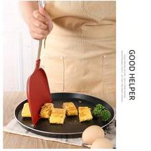 Xẻng xúc bánh pizza bằng nylon màu đen và đỏ, tay cầm bằng thép không gỉ | Chịu nhiệt lên đến 240°C, thích hợp cho chảo chống dính, lý tưởng để lật bánh kếp và chiên trứng. - Nhiều màu - Xem 3