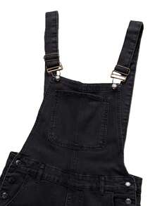 Men's Versatile Ripped Overalls With Large Pockets, Casual And Slim Fit. - màu đen - Xem 3