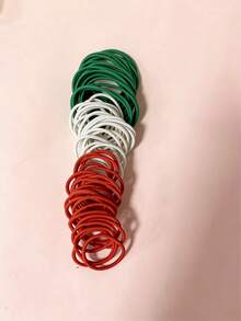 50 bunte Kinder Schmetterling Haargummis, einfache festliche elastische Stirnbänder, rot, Kinder Haaraccessoire Geschenkset, geeignet für Mädchen Pferdeschwänze und Zöpfe, perfekt für den täglichen Gebrauch