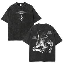 Fushiguro Toji Vintage Washed Tee - Unisex Cotton Graphic Shirt| Perfect Gift For Anime Fans Dress Love - 黑色 - 查看 1