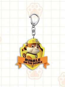 6pcs Cartoon Paw Patrol Plush Figures (, Rubble, Chase, Skye, Rocky, Zuma) Backpack Charms, Keychains, Decorations, Party Favors, Valentine's Day, Christmas Stocking Stuffers, Easter Gifts - Multicolor - View 12