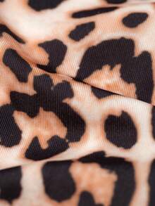 6 pièces Culottes simples à imprimé léopard ondulé mode sans couture pour femmes, sous-vêtements confortables, extensibles et respirants, doux pour la peau