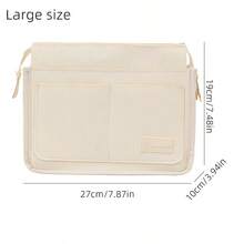 1个帆布内衬袋，化妆包，钱包，手机袋，大容量可折叠收纳袋，旅行收纳袋 - 米色 - 查看 17