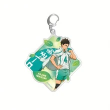 1pc/4pcs Cute Volleyball Team Character Acrylic Keychain - Hinata Shoyo, Kageyama Tobio, Tsukishima Kei, Sawamura Daichi, Sugawara Koushi, Cute Pendant, Unisex, Suitable For Backpacks, Keys, Car Decor, Fan Gifts, Y2K Fashion, Lightweight, Vivid, Double-Sided Printing, High-Definition Material, Creative Accessory, Unisex, Daily Use, Party Decor, Collection