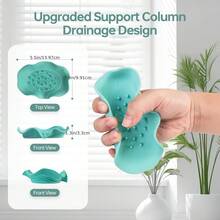 1 pezzo Portasaponetta in silicone, mensola per sapone a forma di loto, portasaponetta drenante, vassoio per sapone in silicone da bagno, portasaponetta da lavello da cucina, vassoio per sapone a forma di fiore, facile da asciugare, disponibile in vari colori, regali di Natale e Ognissanti per accessori da doccia per la famiglia, portaoggetti da lavello da cucina, piatto decorativo per sapone, decorazione da bagno alla moda, base antiscivolo, vassoio multifunzione, portasaponetta drenante, regali creativi per le feste - Multicolore - Visualizzare 5