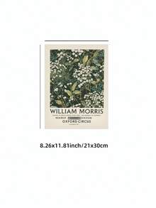 1幅无框花卉市场印刷品，复古植物艺术，伦敦植物壁画，花卉墙面装饰，适用于客厅、卧室或宿舍，趣味海报，房间装饰，墙面印刷品 - 彩色 - 查看 12