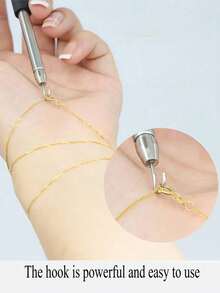 1 chiếc dụng cụ hỗ trợ tháo lắp vòng tay, phụ kiện vòng tay bằng thép không gỉ, móc cài vòng tay, dây đeo vòng tay mỏng, dụng cụ tháo lắp vòng tay cầm tay, quà tặng, đồ dùng du lịch, đồ giá rẻ, vật dụng cần thiết khi đi du lịch. - Nhiều màu - Xem 3