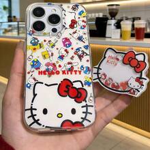 Sanrio 三丽鸥家族系列手机壳 Hello Kitty/酷洛米/艾洛蒂/肉桂狗/波卡可/布丁狗/坏蛋丸/可爱卡通图案，适用于苹果17系列手机，包括16/15 Pro Max/14 Plus/13 Pro/12/11/XR