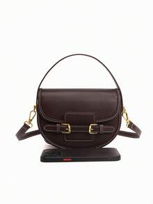 Túi đeo chéo chất lượng cao, túi xách tay khâu kiểu cổ điển, túi đeo chéo đa năng kiểu dáng thường ngày mới năm 2025. - Cà phê - Xem 5