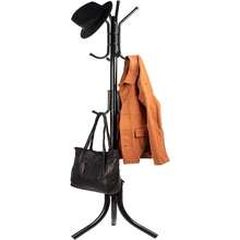 Coat Rack Coat Tree Hat Hanger Holder With 12 Hooks For Hanging Jacket Hat Umbrella Entryway Bedroom Office Coat Tree Tree Stand With Base - Black - View 1
