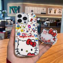 Sanrio 三丽鸥家族系列手机壳 Hello Kitty/酷洛米/艾洛蒂/肉桂狗/波卡可/布丁狗/坏蛋丸/可爱卡通图案，适用于苹果17系列手机，包括16/15 Pro Max/14 Plus/13 Pro/12/11/XR
