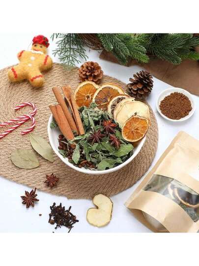 1 paquete de 5/10/15/20/30 piezas de flores, hojas, rodajas de cítricos, canela, estrella de anís surtidos, adecuados para aromatizantes caseros DIY, decoración en sala de estar, dormitorio, oficina, cafetería, todas las fiestas y celebraciones