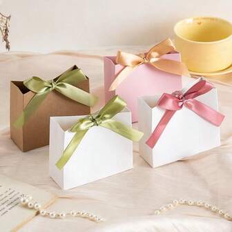 Bolsas de regalo de papel multiusos en miniatura, bolsas de favor de boda con lazo de cinta, envoltura de regalo de fiesta de cumpleaños, bolsas de compras, bolsas de favor de fiesta, favores de fiesta, decoraciones de cumpleaños, decoración de fiesta, suministros para fiestas de boda, favores de despedida de soltera, regalos para invitados de boda, adecuados para Año Nuevo, cumpleaños, fiesta, Día de San Valentín