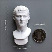 1 Set 3D Statue Fridge Magnets, Beethoven, David, Apollo, Goethe, Athena Sculpture Magnets, Creative Photo Wall Decor, Cute Decoration For Fridge, Whiteboard, Cabinet, Kitchen, Office, Home, Valentine's Day Gift - Multicolor - View 9