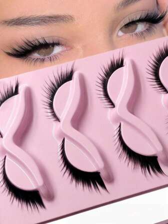 全新5对狐狸猫眼假睫毛，打造魅惑妆效，纤长自然卷翘，性感美睫，提升您的迷人魅力。