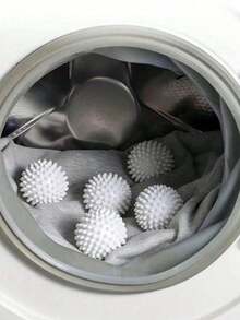Reusable Laundry Dryer Balls - Made Of Rubber, Stain Removal & Lint Removal, Suitable For Washing Machines, No Electricity Needed, Essential Household Cleaning Item, Softens Clothes, Reduces Wrinkles And Static, Prevents Clothes From Tangling At Home And Laundromat, Great Gift For Mother's Day, Valentine's Day, Friends, Moms, Girlfriends (Random Color)