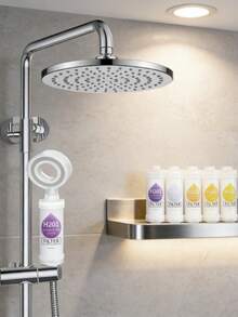 1个薰衣草香氛淋浴过滤器，淋浴喷头预过滤器，除氯软水器淋浴喷头过滤器，适用于90%的淋浴喷头和水龙头，安装简便，便于携带旅行 - 彩色 - 查看 13