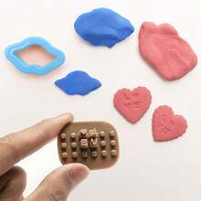 字母印章套装，适用于粘土、字母数字陶艺印章，陶瓷聚合物粘土工具，小型压模翻糖压花器，字母印章，DIY饼干模具 - 咖啡棕 - 查看 4