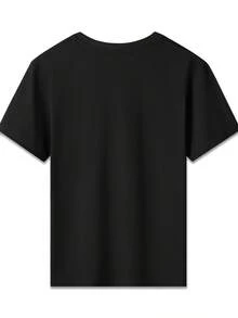 Disney Ariel Mermaid Printed Pattern T-Shirts For Girls - Children's Clothing Design Short-Sleeved Casual And Cute Style Comfortable And Casual Wear All Year Round Suitable For Parties And Play Machine Washable Gift Children's Clothing Girls' Short-Sleeved Shirts - màu đen - Xem 3