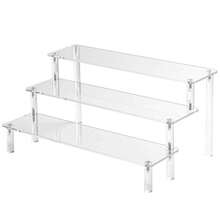 1pc Modern Acrylic Display Rack, Multi-Tier Stepped Display Shelf, Home Theme Transparent Tiered Storage Rack, Suitable For Perfume, Cosmetics, Collectibles, Applicable For Room Decor, Home Decor , Makeup Room Decor,Makeup Bag,Travel Essential - Clear - View 8