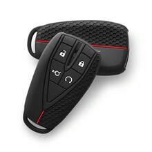 适用于长安 CS35 Plus CS55 PLUS CS75 PLUS Eado UNI-T UNI K 欧尚 X5 X7 EV 的汽车遥控器钥匙套，橡胶钥匙套，遥控器保护套配件，钥匙扣替换件，汽车钥匙配件，简约钥匙扣，柔韧钥匙套，实用 - Black Red - 查看 4