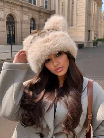 An Autumn And Winter Urban Outdoor Collection, A Casual And Fashionable Women's Mongolian Hat, Hat Set Winter Wear Cold Weather Outfit Women