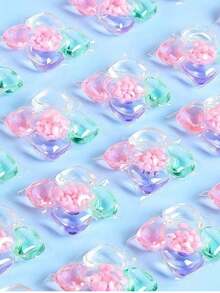 100 capsule de detergent de rufe 5 în 1, capsule concentrate de detergent de rufe 5 în 1, perle de detergent multifuncționale, potrivite pentru apartamente și case. Perle de detergent de rufe parfumate - Curăță delicat grăsimea și petele, parfum de lungă durată.