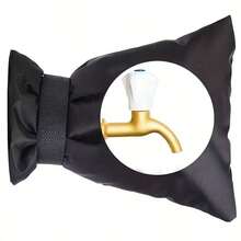 Cubierta para grifo exterior, manga aislante contra heladas, prevención de congelación para tuberías de agua exteriores - Negro - Ver 8