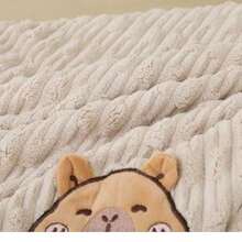 1/2pcs Bamboo Fiber Coral Fleece Quick Dry Hair Towel Wrap, 25*65cm, Cartoon Design, Suitable For Home, Bathroom, Hotel, Travel, Washing Face & Bathing - Multicolor - View 8