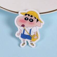 CRAYON SHINCHAN 15枚可爱卡通亚克力胸针，蜡笔小新徽章，背包装饰，布贴，礼物，创意礼品 - 彩色 - 查看 7