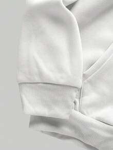 Men's Casual Sports Commute Versatile Apocalypse Print Thermal Lined Hoodie Sweatshirt - White - View 6