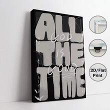 1 件带框帆布海报 - 现代基督教墙面装饰，带有“GOD. ALL. THE TIME. & GOOD. ALL. THE TIME. FAITH. ALL. THE TIME。” - 黑白简约圣经诗句艺术，米色/灰色/白色 - 垂直励志经文印刷品，适合家庭、教堂、办公室 - 可直接悬挂的包裹式帆布画框 - 卧室、客厅、厨房、餐厅的理想礼物 - 基于信仰的房间装饰 - 彩色 - 查看 7