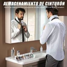 Organizador de Cinturones Caja para Cinturones con 7 Compartimentos Caja de Almacenamiento de AcríLico Para Cinturón para Guardar Cinturones Corbatas y Pajaritas en ei Armario 7 cuadrícula - 7cuadrcula - Ver 6