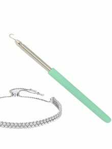 1 chiếc dụng cụ hỗ trợ tháo lắp vòng tay, phụ kiện vòng tay bằng thép không gỉ, móc cài vòng tay, dây đeo vòng tay mỏng, dụng cụ tháo lắp vòng tay cầm tay, quà tặng, đồ dùng du lịch, đồ giá rẻ, vật dụng cần thiết khi đi du lịch. - Nhiều màu - Xem 4