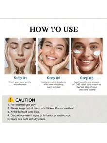 1pc Brightening Cream. Enriched With Niacinamide And Ceramide. Gentle And Non-Irritating, With A Smooth And Easily Absorbed Texture. Improves Dullness, Brightens Complexion, Evens Skin Tone, Deeply Cleanses, Moisturizes, Controls Oil, And Enhances Skin Elasticity. - Multicolor - View 5